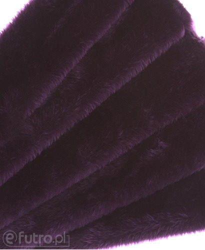 Purple 34561 Long Pile Plush Fabric Pile Length 17 mm 