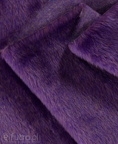 Purple 3458 Long Pile Plush Fabric Pile Length 17 mm