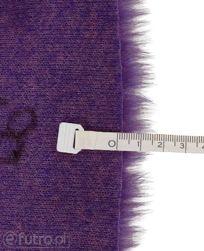 Purple 3458 Long Pile Plush Fabric Pile Length 17 mm