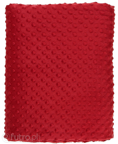 Red 015/9 Minky Dots with 3D dots pattern