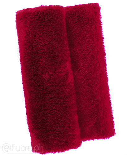 Red 31514 Long Pile Plush Fabric Pile Length 17 mm 