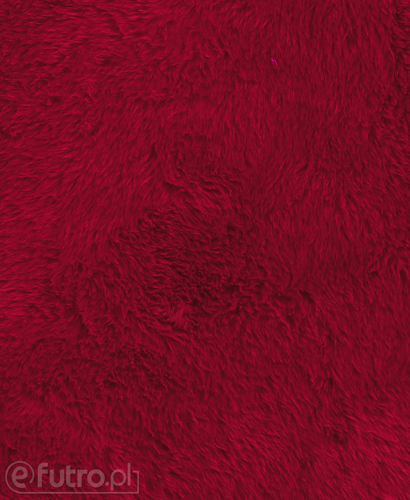 Red 31514 Long Pile Plush Fabric Pile Length 17 mm 