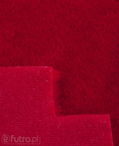 Red 31514 Short Pile Plush Fabric Pile Length 9 mm