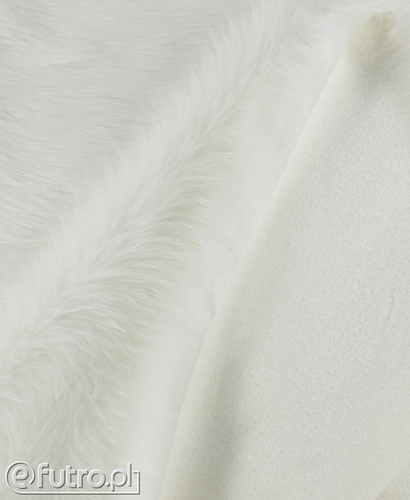 Snowhite Faux Fur Fox Long 340 Pile Length 90 mm