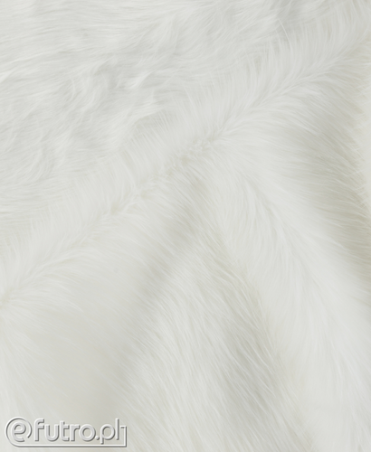 Snowhite Faux Fur Fox Long 340 Pile Length 90 mm