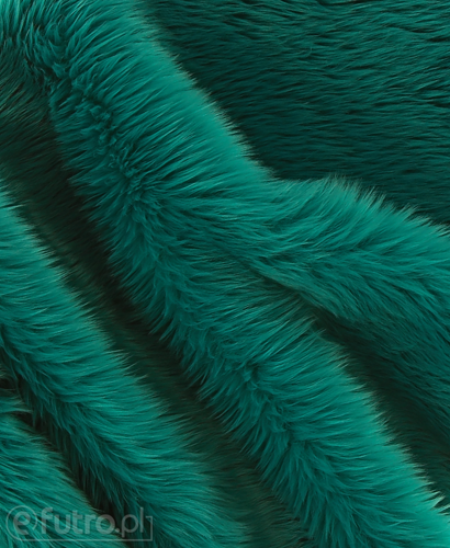 Turquoise 027 Shaggy Faux Fur Pile Length 40 mm