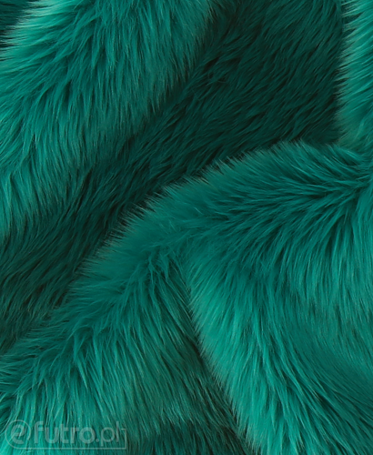 Turquoise 027 Shaggy Faux Fur Pile Length 40 mm