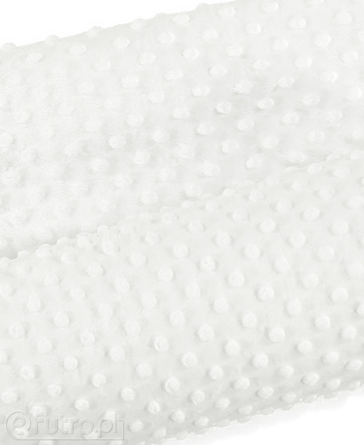 White 015/1 Minky Dots with 3D dots pattern