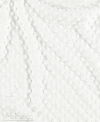 White 015/1 Minky Dots with 3D dots pattern