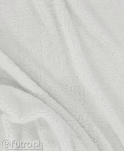 White 33540 Lamb Sherpa Faux Fur Fabric Pile Length 8 mm