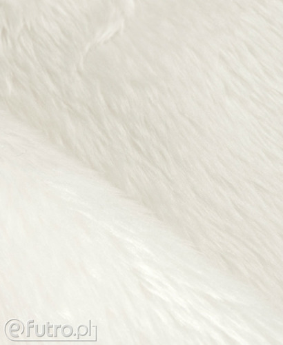 White 33540 Long Pile Plush Fabric Pile Length 17 mm