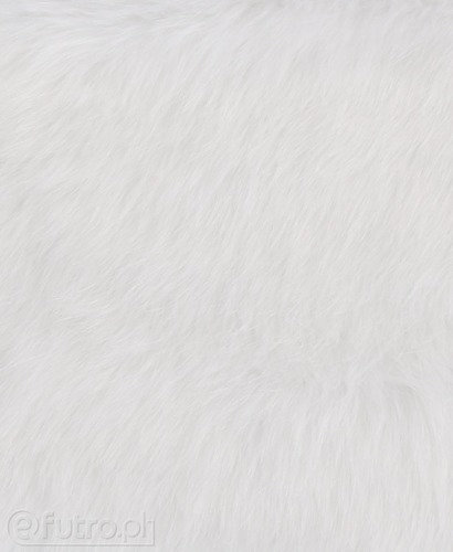 White 340 Fox Faux Fur 60 mm