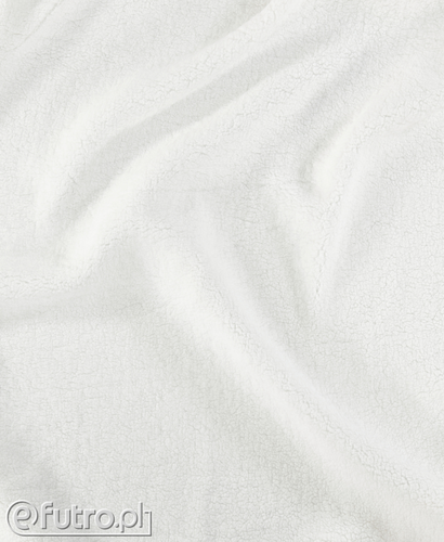 White 7697 Teddy Microfiber Faux Fur Fabric Pile Length 8 mm