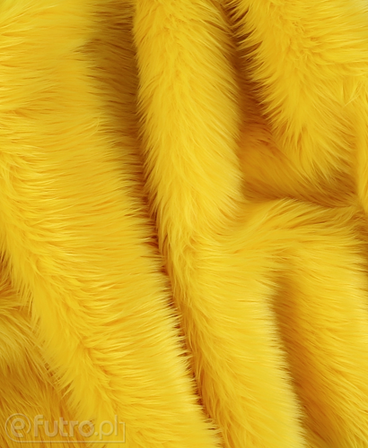 Yellow 17Y Shaggy Faux Fur Pile Length 40 mm