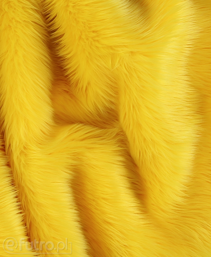 Yellow 17Y Shaggy Faux Fur Pile Length 40 mm