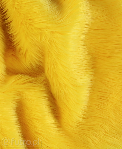 Yellow 17Y Shaggy Faux Fur Pile Length 40 mm