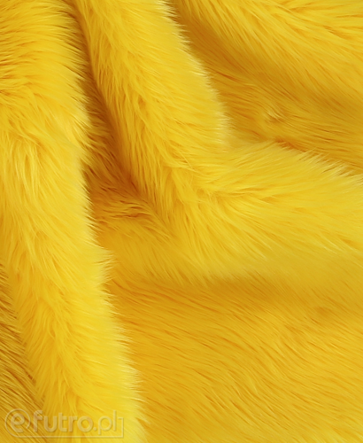 Yellow 17Y Shaggy Faux Fur Pile Length 40 mm