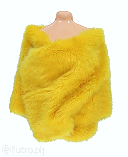 Yellow 17Y Shaggy Faux Fur Pile Length 40 mm