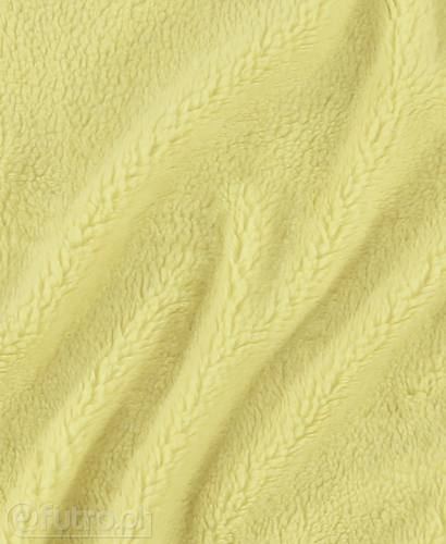 Yellow 315174 Teddy Sherpa Faux Fur Fabric Pile Length 8 mm