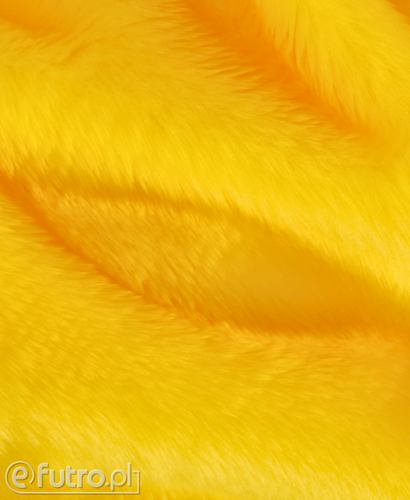 Yellow 33538 Long Pile Plush Fabric Pile Length 17 mm