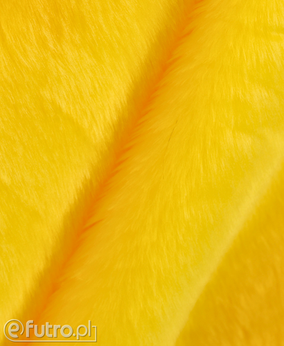 Yellow 33538 Long Pile Plush Fabric Pile Length 17 mm