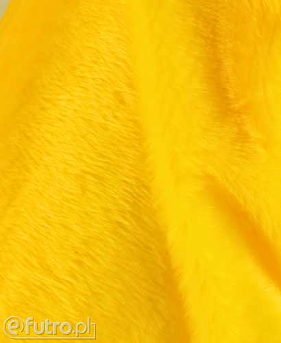 Yellow 33538 Long Pile Plush Fabric Pile Length 17 mm