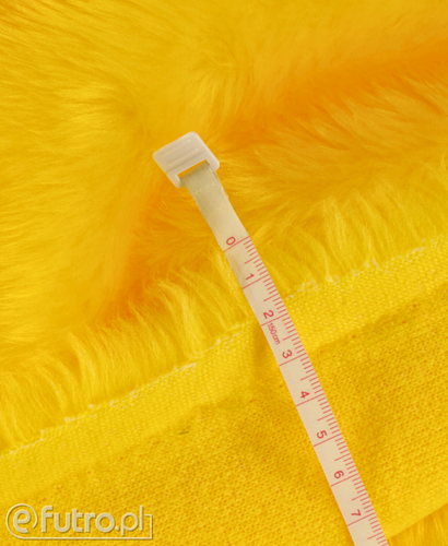 Yellow 33538 Long Pile Plush Fabric Pile Length 17 mm