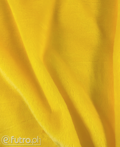 Yellow 33538 Short Pile Plush Fabric Pile Length 9 mm