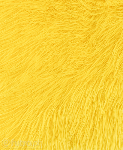 Yellow Faux Fur Fox Long 025 Pile Length 90 mm