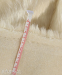 Beige 33569 Long Pile Plush Fabric Pile Length 17 mm 