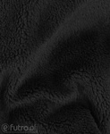 Black 3354 Teddy Sherpa Faux Fur Fabric Pile Length 8 mm