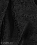 Black 3354 Teddy Sherpa Faux Fur Fabric Pile Length 8 mm