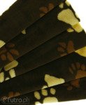 Brown 335193/9 Plush Fabric Large Paws 9 mm