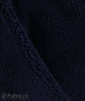 Dark Blue 32539 Teddy Sherpa Faux Fur Fabric Pile Length 8 mm