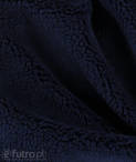 Dark Blue 32539 Teddy Sherpa Faux Fur Fabric Pile Length 8 mm