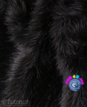 FAUX FUR FOX BLACK