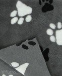 Grey 335193/8 Plush Fabric Large Paws 9 mm