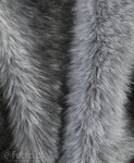 Grey P-9 Fox Premium Faux Fur 60 mm