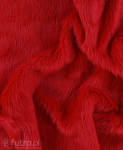 Red 17F Shaggy Faux Fur Pile Length 40 mm