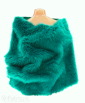 Turquoise 027 Shaggy Faux Fur Pile Length 40 mm