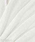 White 7697 Teddy Microfiber Faux Fur Fabric Pile Length 8 mm