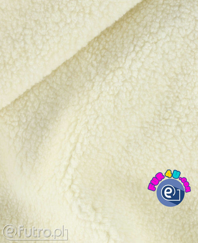 EcruTeddy Sherpa Wool Faux Fur Fabric 39569 -SII , piece 30 cm x 150 cm for sale as a whole