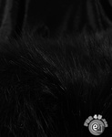 Black 315684 Lion's Mane Faux Fur Long Pile 65 mm