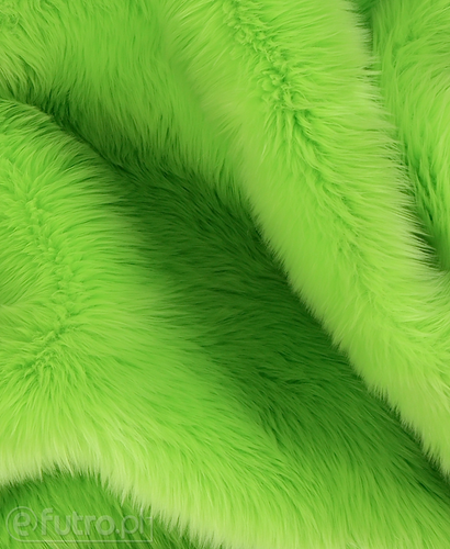  Lime Green 17L Shaggy Faux Fur Pile Length 40 mm