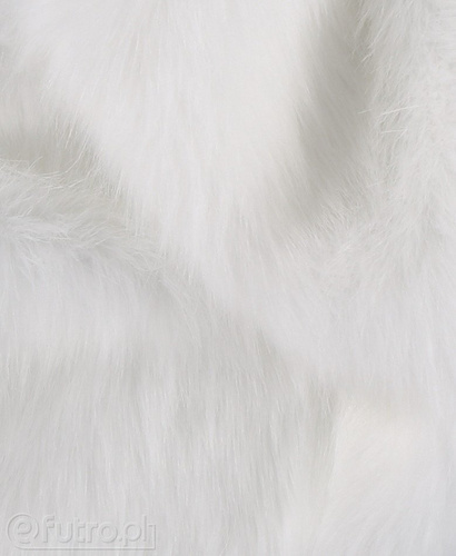 White 340 Fox Faux Fur 60 mm