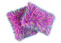 Decorative faux fur pillow HEDGEHOG