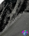 black 040 Shaggy Faux Fur Pile Length 40 mm 