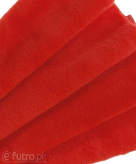 Red 33539 Short Pile Plush Fabric Pile Length 9 mm