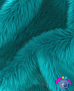 Turquoise 027 Shaggy Faux Fur Pile Length 40 mm