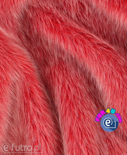 Foxtrot Faux Fur - Red and Porcelain Tips 40mm